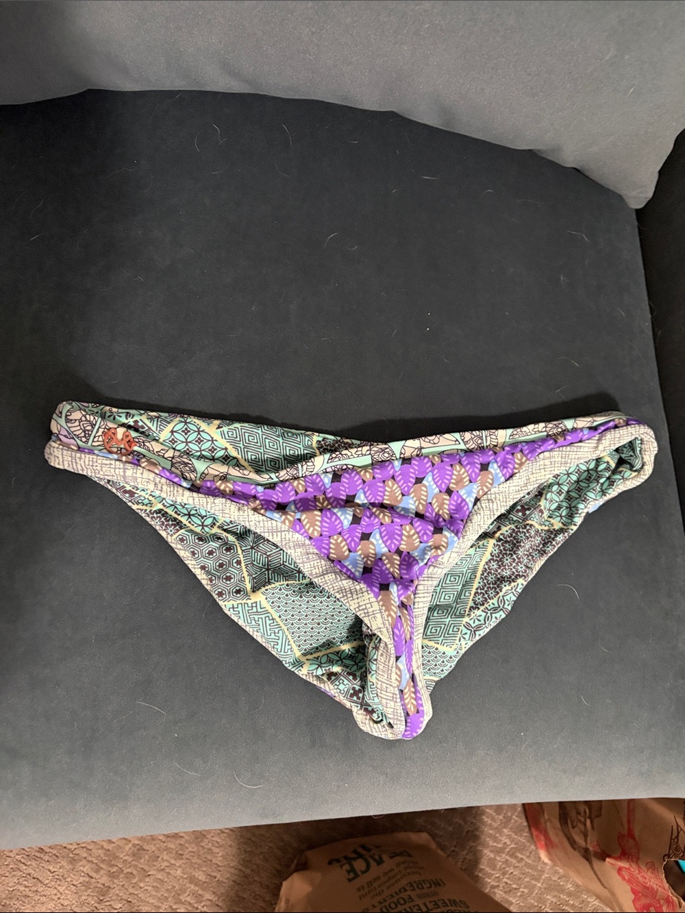 Purple Patterned Women’s Bikini Bottom